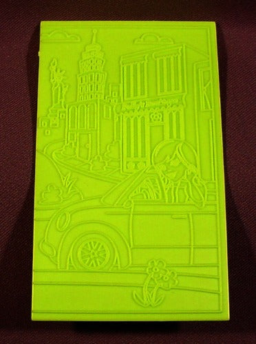 Polly Pocket Rubbing Plate, 3" By 5", New York & Leaning Tower Of P