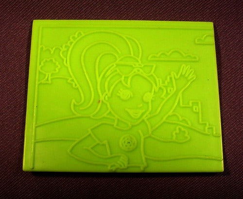 Polly Pocket Rubbing Plate, 2 1/2" By 3", Waving & On The Phone, 20