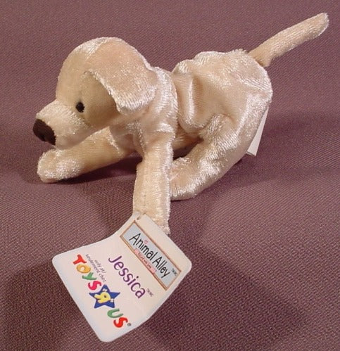 Mcdonalds 2001 Animal Alley Jessica The Tan Dog Plush Toy With Pape