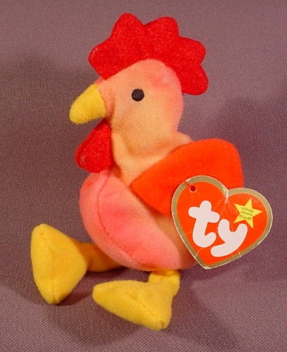 Mcdonalds TY Teenie Beanie Babies Strut The Rooster, 1993 Ty, Cloth