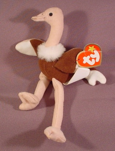 Mcdonalds TY Teenie Beanie Babies Stretchy The Ostrich, 1993, Cloth