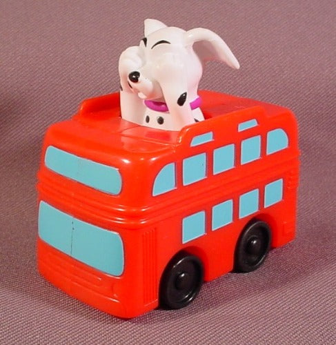 Mcdonalds 101 Dalmatians, Double Decker Bus, 102, Pull Back Motor,