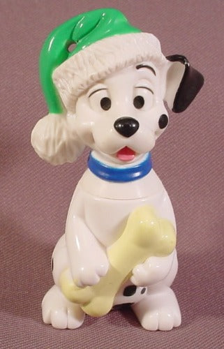 Mcdonalds 101 Dalmatians, Dog With Christmas Green Santa Hat On Hea