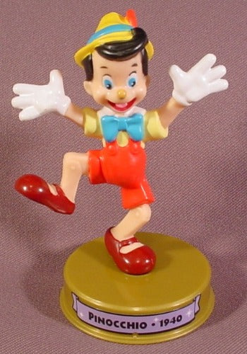 Mcdonalds 100 Years Of Magic Pinocchio PVC Figure On Base, Walt Dis
