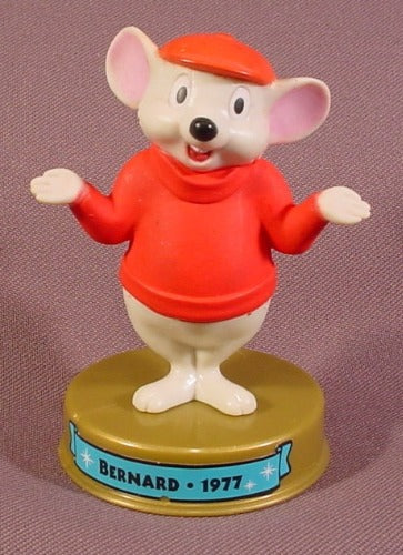 Mcdonalds 100 Years Of Magic Bernard Mouse PVC Figure On Base, Walt