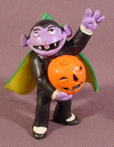 Sesame Street The Count With Halloween Jack-O-Lantern PVC Figure