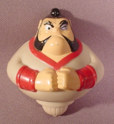 Mcdonalds 1998 Disney Mulan, Yao Spinning Top Toy, 2 1/2" Tall