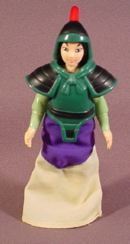 Mcdonalds 1998 Disney Mulan Figure With Armor & Skirt, 4 3/4" Tall