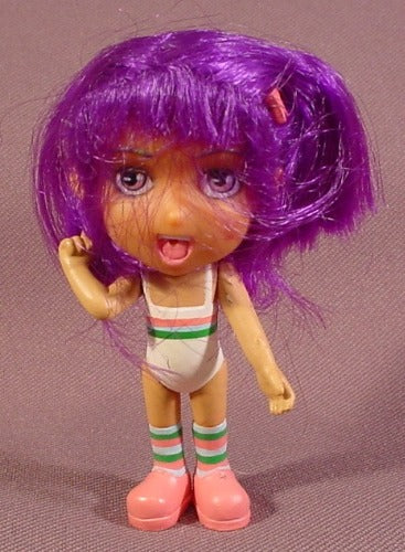 2002 Scented Meg Doll With Purple Hair, 3" Tall