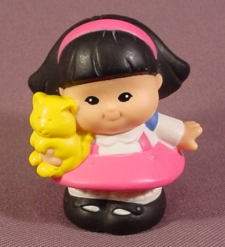 Fisher Price Little People 2001 Asian Female Sonya Lee With Kitty