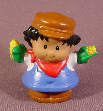 Fisher Price Little People 2001 Farmer With Ears Of Corn