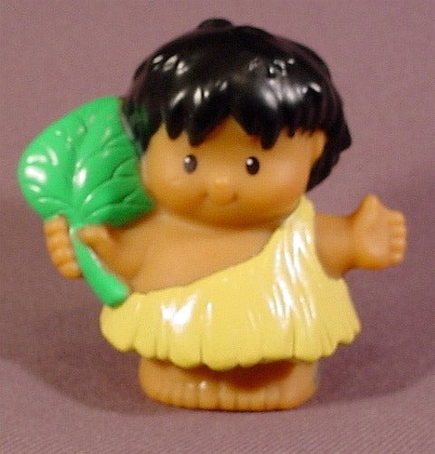 Fisher Price Little People 2005 Caveman Cave Boy With Leaf