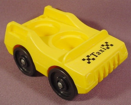 Fisher Price Vintage Yellow 2 Seat Taxi Car 933 Play Family Jetport