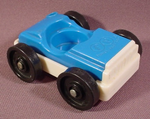 Fisher Price Vintage Single Seat Car, Blue Top White Base