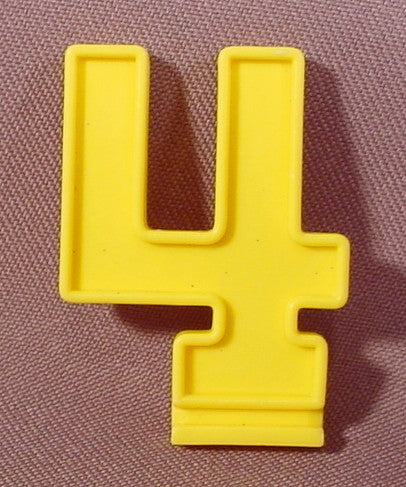 Fisher Price Yellow Number "4" Slide In Accessory, 2152 Create-A-Ca