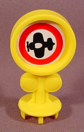 Fisher Price Flip Track Round Yellow Sign On Post, Airplane