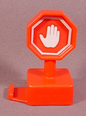 Fisher Price Geotrax Red Stop Sign, 2 3/8" Tall