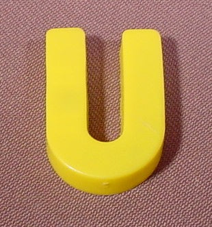 Fisher Price Magnetic Letter Yellow "U", #176 School Days Desk