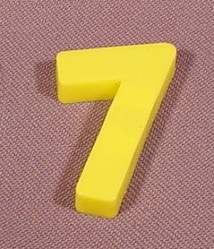 Fisher Price Magnetic Number Yellow "7", #176 School Days Desk