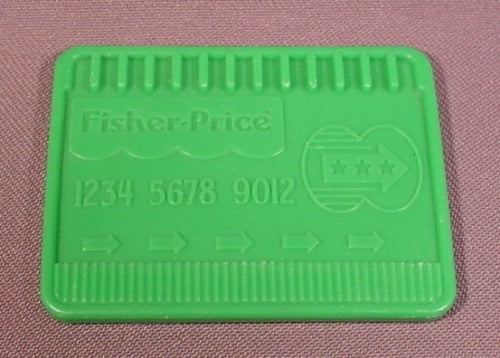 Fisher Price Green Plastic Pretend Credit Card, 72412 Cash Register
