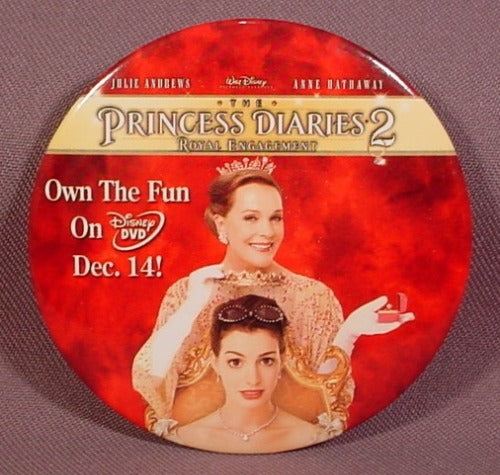 Pinback Button 3" Round, Disney The Princess Diaries 2 Royal Engage