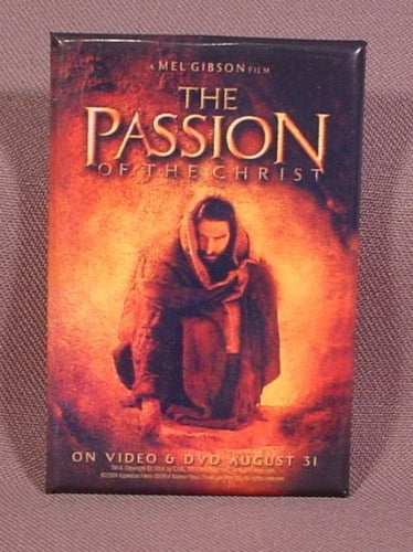 Pinback Button 3 1/8 By 2 1/8", The Passion Of The Christ, Movie Dv