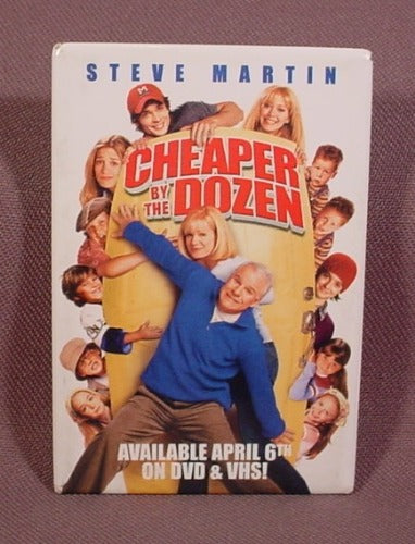Pinback Button 3 1/8 By 2 1/8", Cheaper By The Dozen, Movie Dvd, St