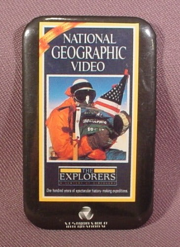 Pinback Button 2 3/4 By 1 3/4", National Geographic Video The Explo