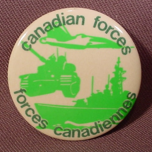 Pinback Button 1 3/4" Round, Canadian Forces (B), Army Navy Air For