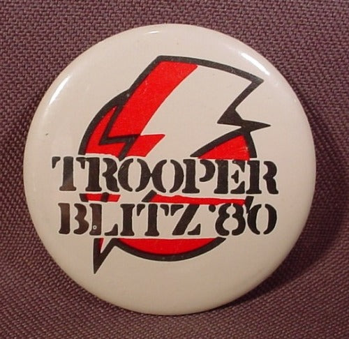 Pinback Button 1 3/4" Round, Boy Scouts, Trooper Blitz '80, 1980