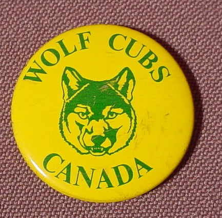 Pinback Button 1" Round, Boy Scouts, Wolf Cubs Canada