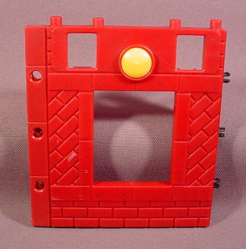 Fisher Price Imaginext Red Brick Wall With Window Opening & Yellow