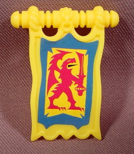 Fisher Price Imaginext Clip On Yellow Griffon Pennant Banner Flag