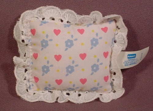Playskool Dollhouse Cloth Pillow With Frilly Edging, 3" Long, Doll