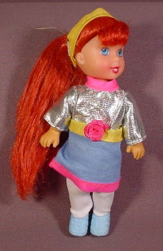 Kid Kore 1995 Doll With Long Red Hair, 5" Tall
