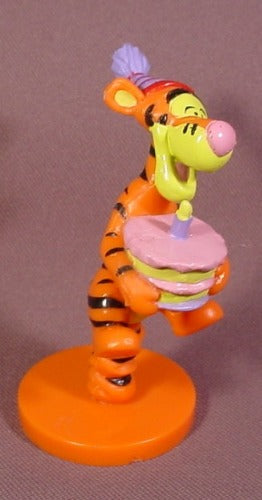 Disney Winnie The Pooh Tigger PVC Figure With Party Hat & Birthday