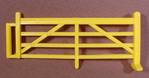 Yellow Fence Section, 4" Long 1 3/4" Tall, Link Together, Male End,