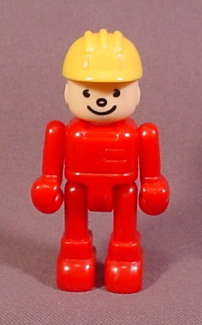 Little People Person With Red Clothes & Yellow Hard Hat, 2 5/8" Tal