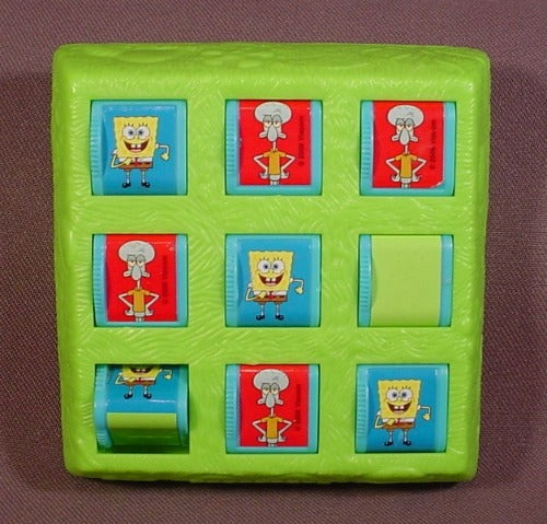 Burger King 2006 Spongebob Squarepants Tick Tac Toe Toy, 3 3/4"