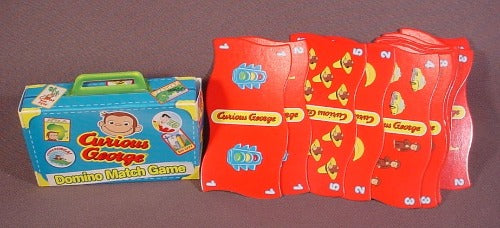 Curious George Domino Match Game, 15 Cardboard Cards, Cards Are Abo