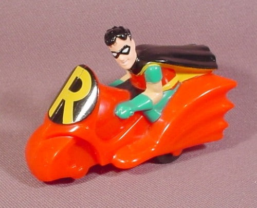 McDonalds 1993 Batman Robin On Motorcycle, 2 7/8" Long, Pull Back