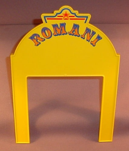Playmobil Tall Yellow Back Of Stage With Sign, 3720, Romani Circus