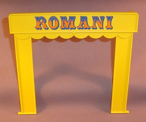 Playmobil Tall Yellow Front Of Stage With Sign, 3720, Romani Circus