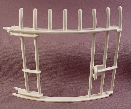 Playmobil White Curved Cage Section With Door Opening, 3517X 3727,