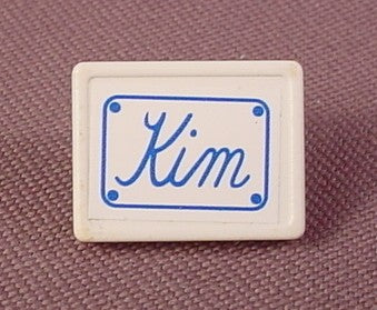 Playmobil Small White Bassinet Sign With "Kim" Sticker, 3979, Pedia