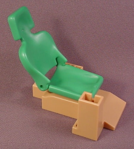 Playmobil Green Adjustable Chair On Light Brown Base, 3762, Dentist