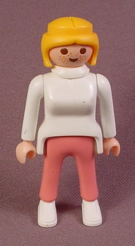 Playmobil Female Dental Assistant Figure, White Clothes, Pink Pants