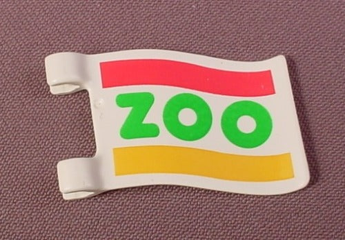 Playmobil Rectangular Wavy Zoo Flag With 2 Clips, 3634