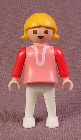 Playmobil Female Girl Child Figure In A Light Pink Shirt