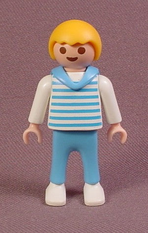 Playmobil Male Boy Figure, Blue & White Sailor Suit, 821 4070, Farm